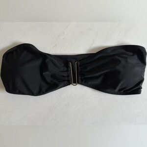 Black Bikini Top with Gold Accent